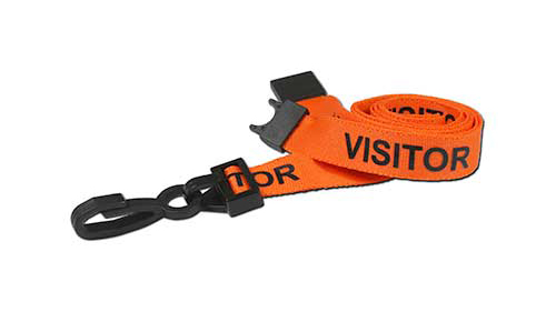 AC222-VR Visitor Breakaway Lanyard with Plastic Dog Clip