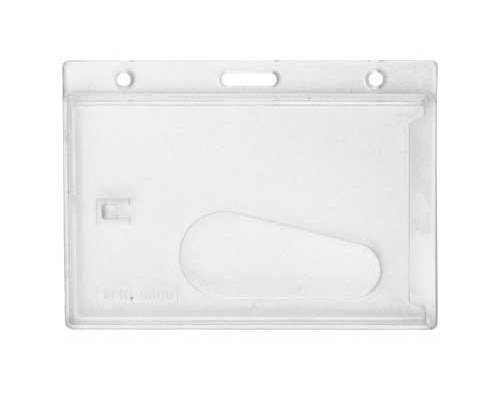 AC30215 Polycarbonate Landscape Enclosed ID Card Holder